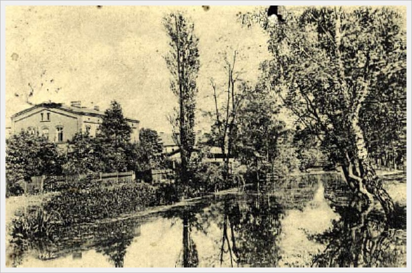 Rozlewisko końcowe kanału, ul. Jagiellońska, Gliwice (rok ok. 1930)